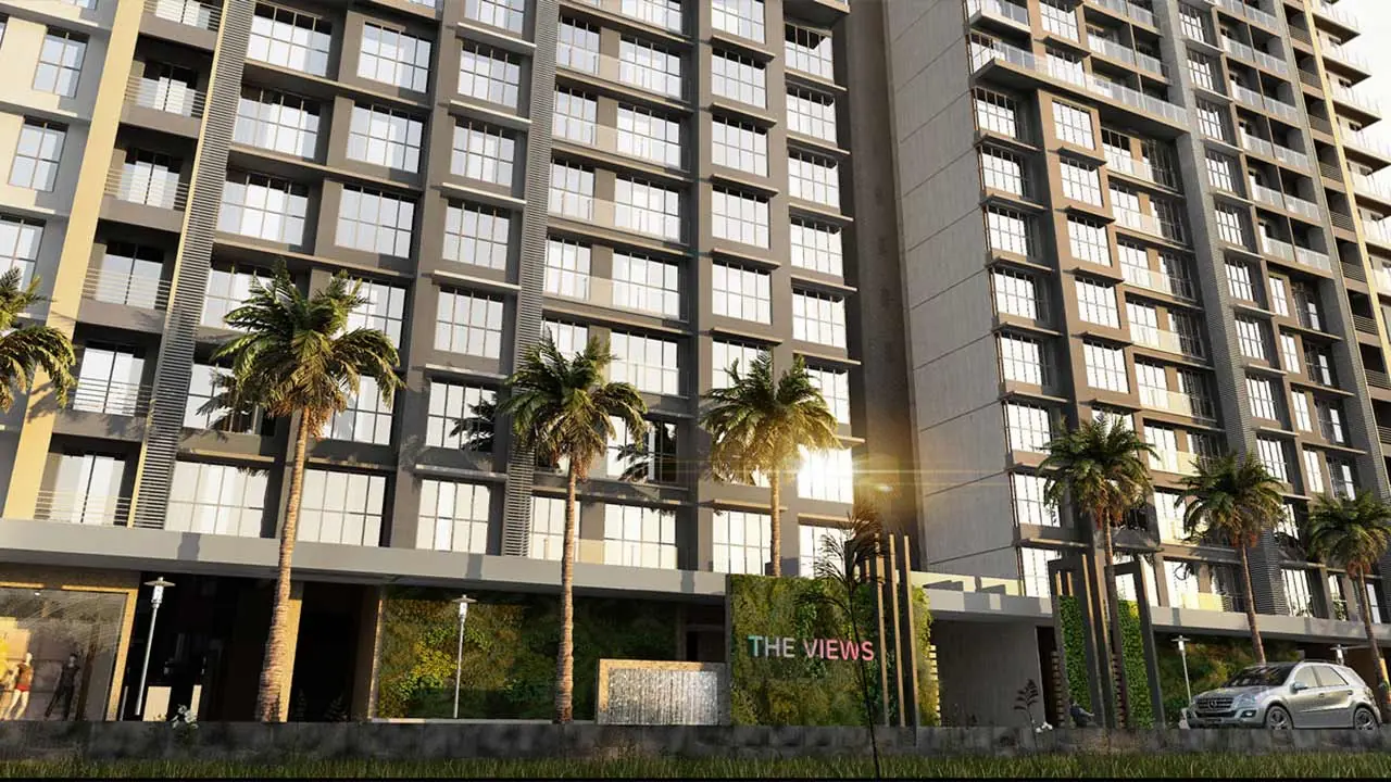 Double-height entrance foyer at The Views, official project artistic impression
